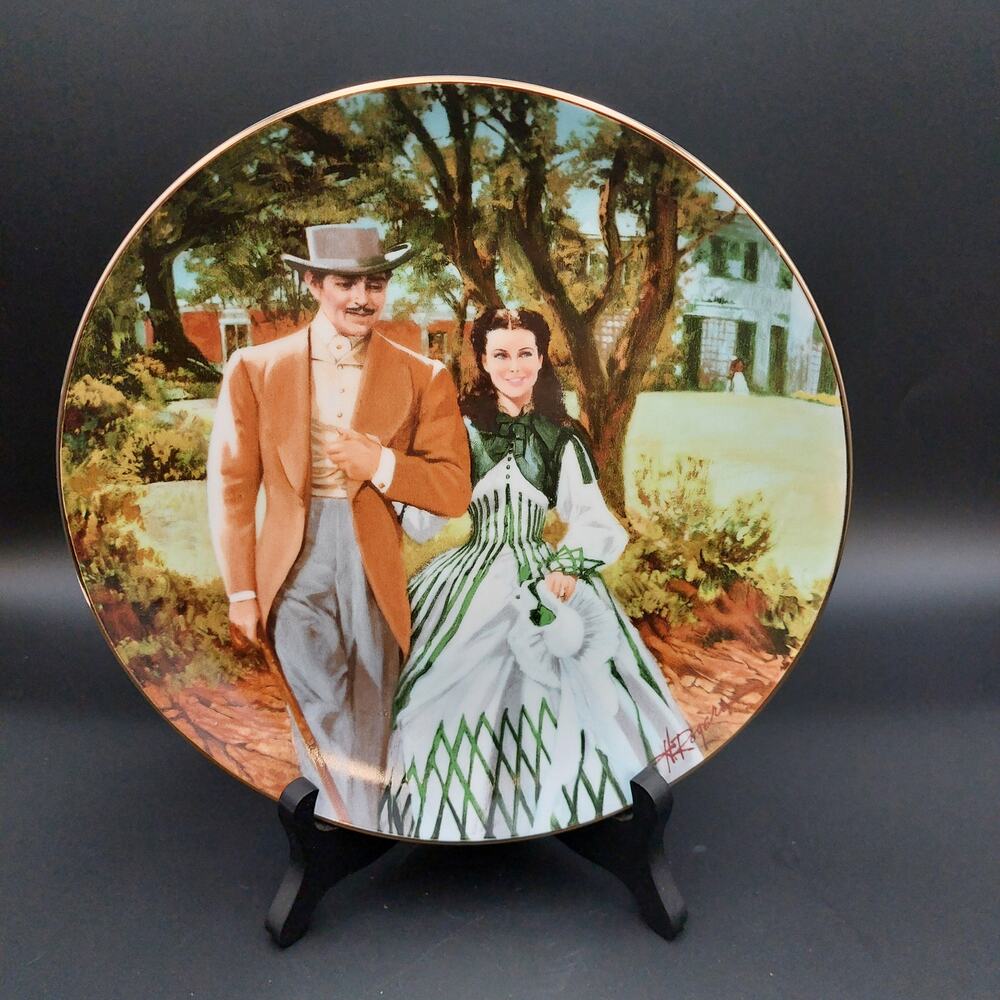 Gone With The Wind Home To Tara Plate WS George COA Box Scarlett Rhett 1989 VTG